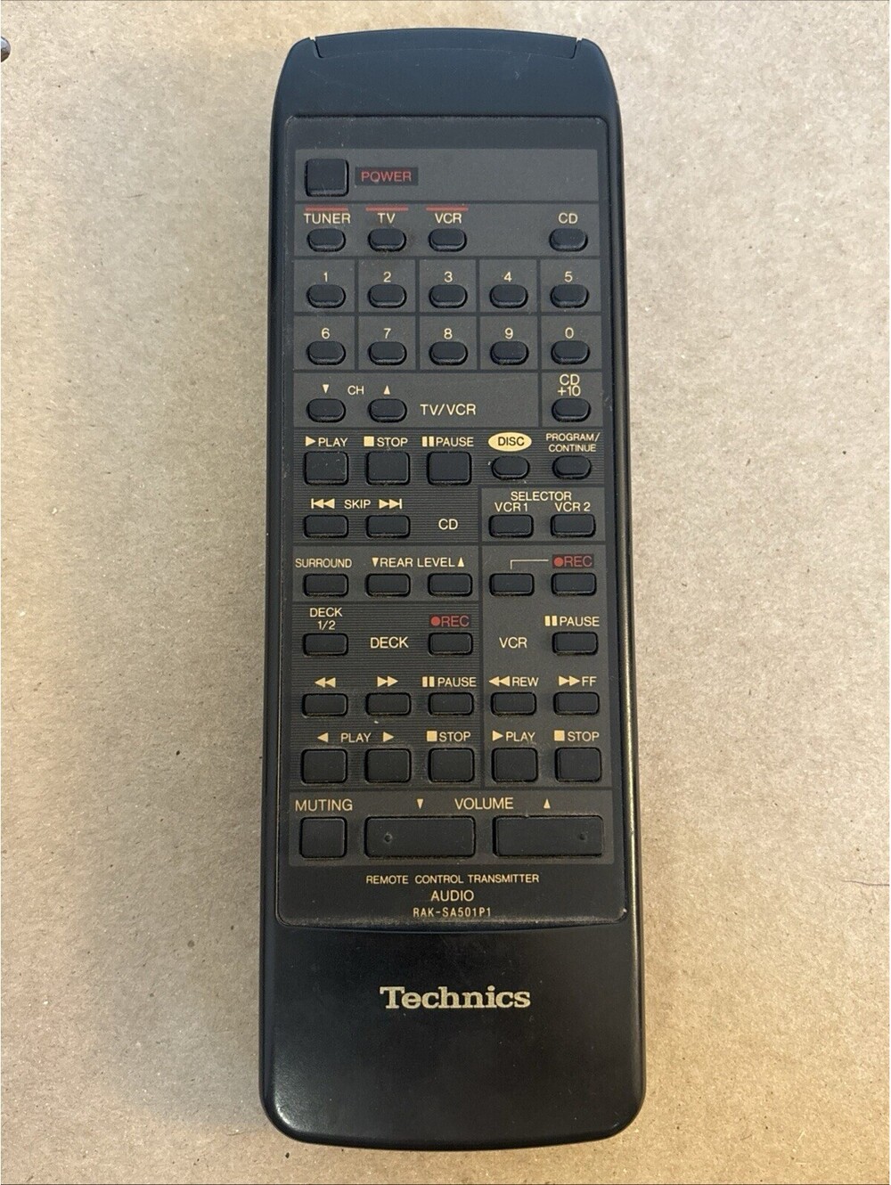 TECHNICS RAK-SA501P1 HOME AUDIO RECEIVER REMOTE CONTROL SU-G70 SU-G90 SU-G91 OEM